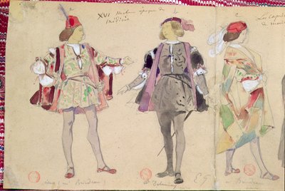 Costume Designs for Octave and Coelio for 